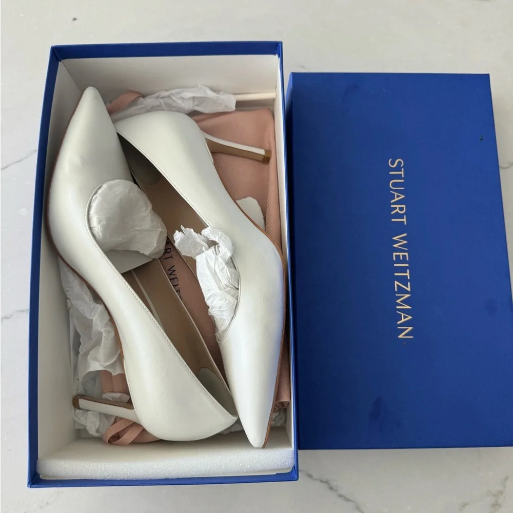 Stuart Weitzman White Heels - Picture 2 of 10